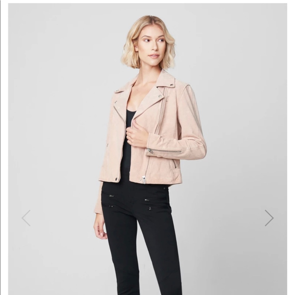 Grey Suede Blank NYC moto jacket